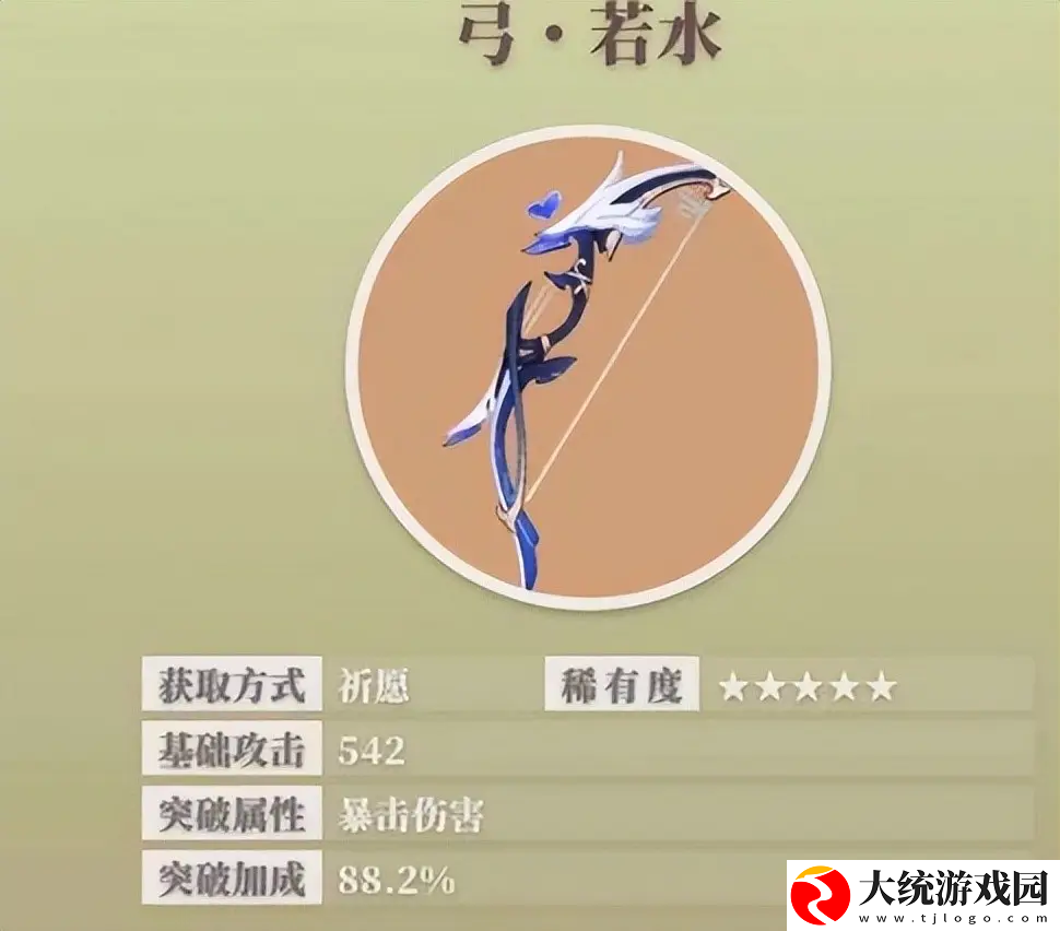 原神若水属性面板武器特效是什么