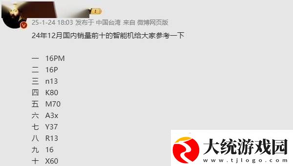 2024年底手机销量大战