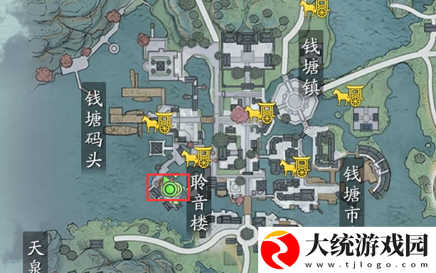 天涯明月刀手游江南聆音楼侍女在哪