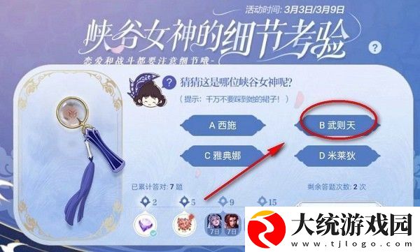 王者荣耀3月5日猜猜这是哪位峡谷女神答案是什么