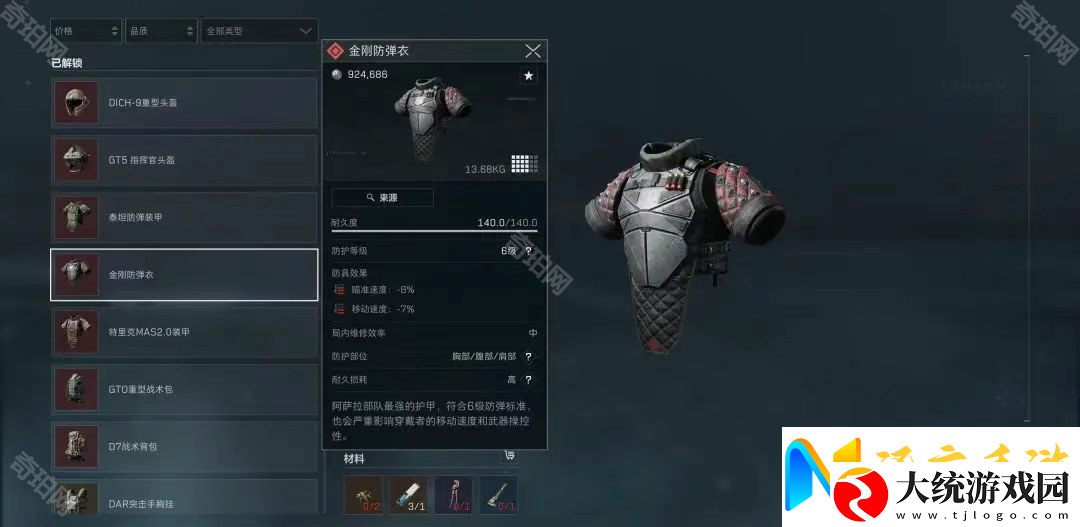 三角洲行动S3六级甲哪个好