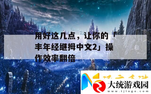 用好这几点让你的「丰年经继拇中文2」操作效率翻倍官方资讯