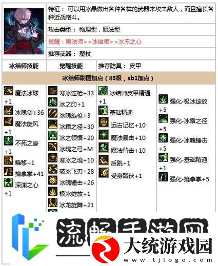 DNF85版本冰结师