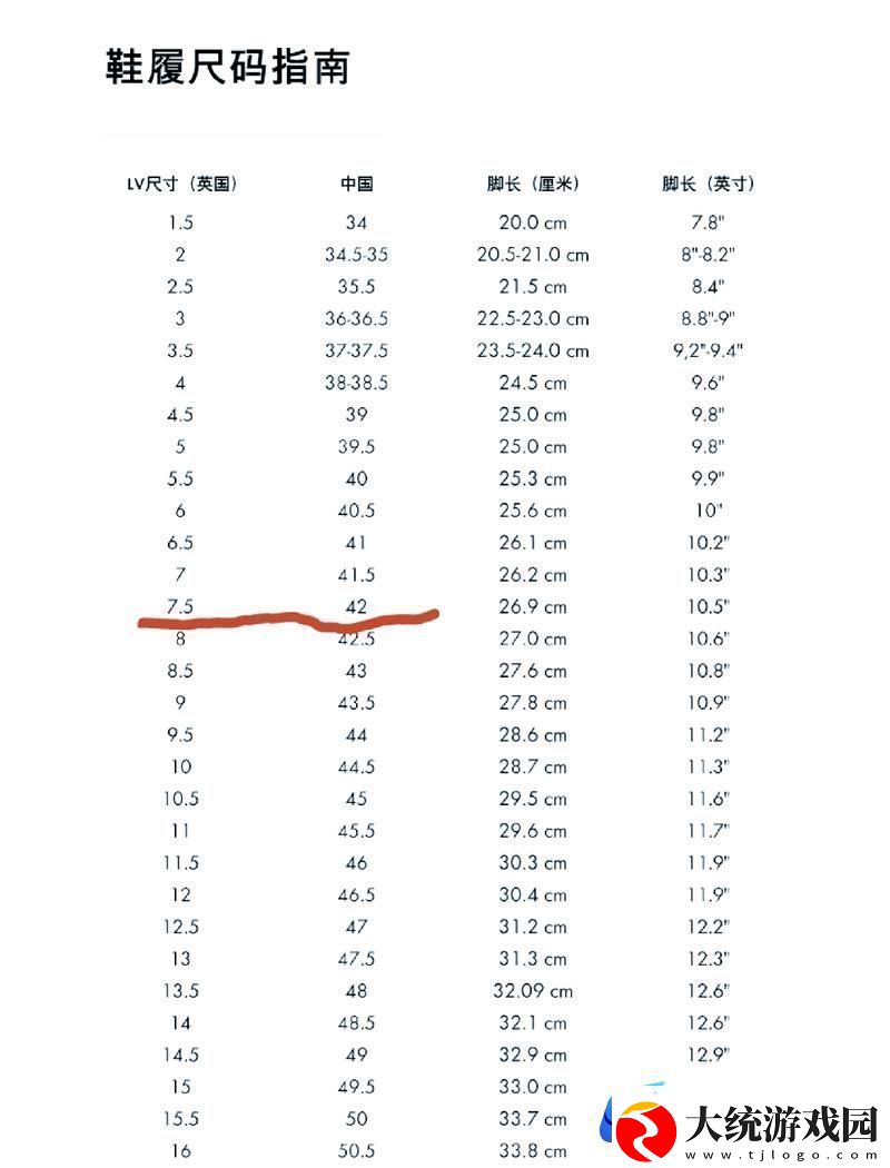 欧洲尺码日本尺码美国欧洲LV