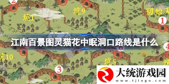 江南百景图灵猫花中眠洞口路线是什么