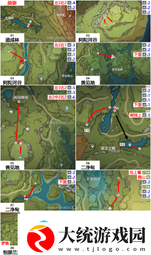 原神劫波莲采集路线推荐