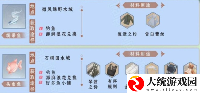 无限暖暖钓鱼图鉴介绍