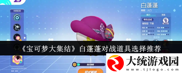 宝可梦大集结白蓬蓬对战道具是什么